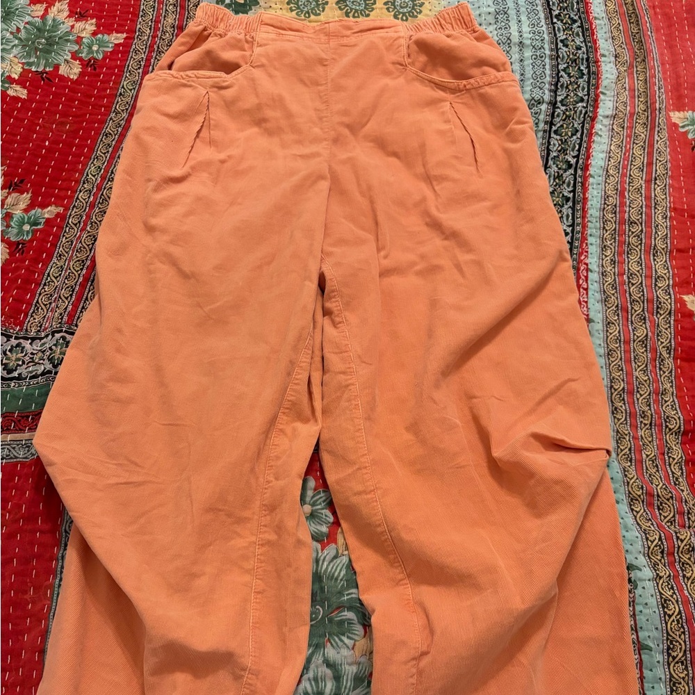 We The Free 100% Cotton Peach Pull On Corduroy Pants - Picture 4 of 10